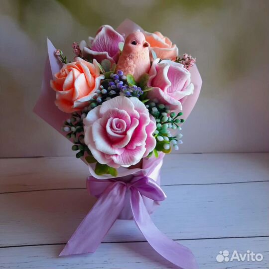 Букет из мыла ручной работы