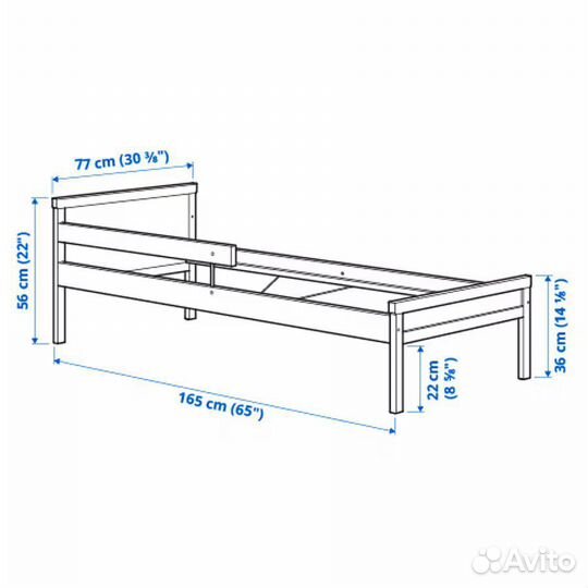 Кровать детская 165 х 77 (160 х70) IKEA Sniglar