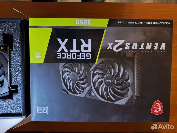 Видеокарта MSI GeForce RTX 3050 ventus 2X 8G