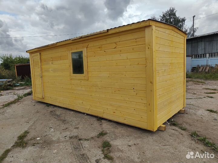 Вагончик бытовка строительная с установкой