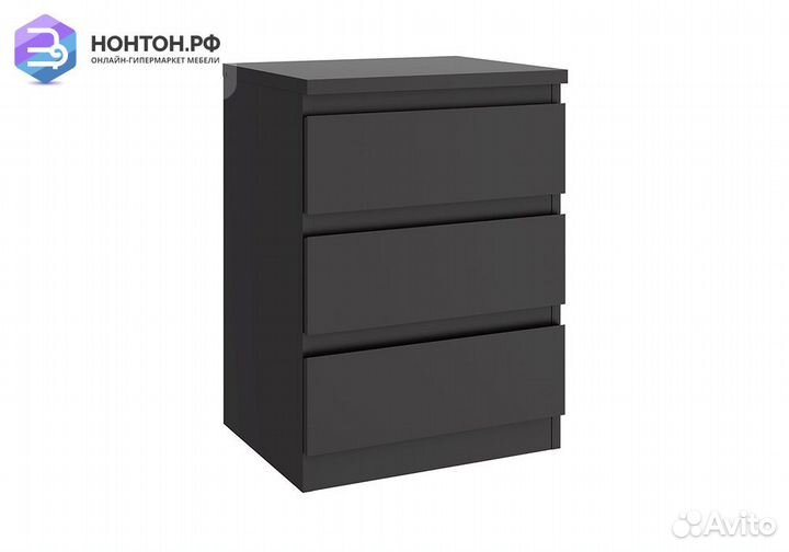 Тумба с 3 ящиками Олли графит
