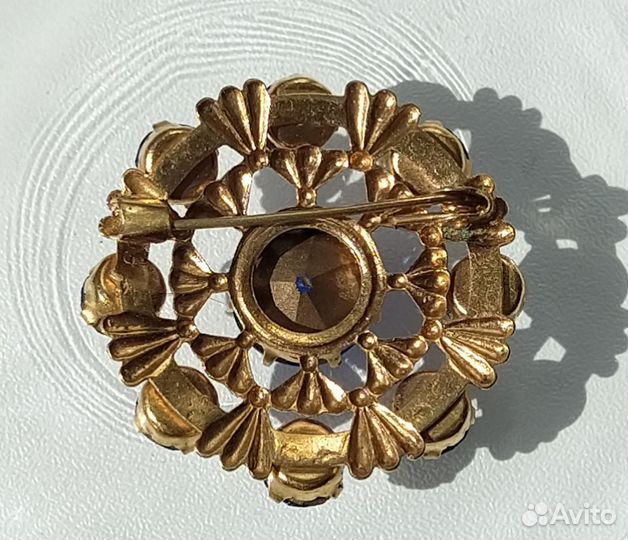 Брошь винтаж СССР позолота клеймо