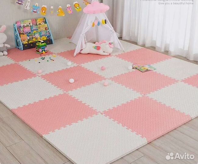 Детский игровой коврик пазл (24шт) 30*30*1см