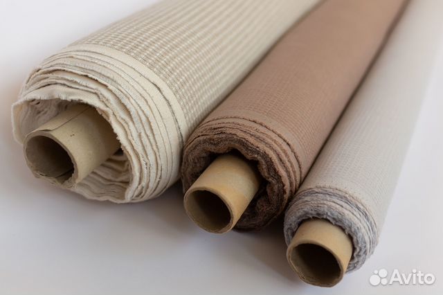 Ткань льняная / лен и хлопок рулон