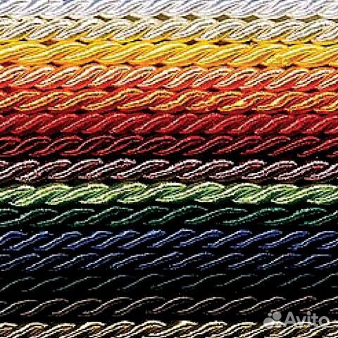 Шнур декоративный 7мм, 5мм, 4мм и 2мм