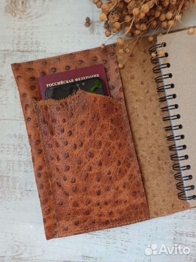 Кожаный блокнот ручной работы, блокнот из кожи