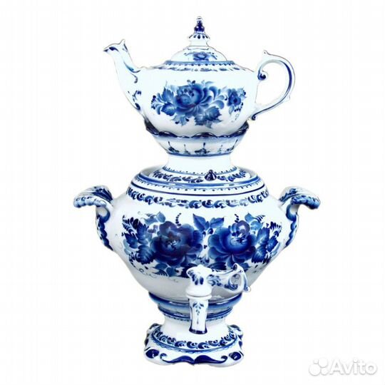 Самовар электрический фарфор. с чайником 