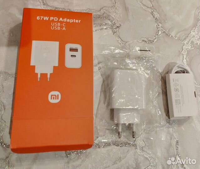 Зарядка Xiaomi mi 67w + кабель type-c