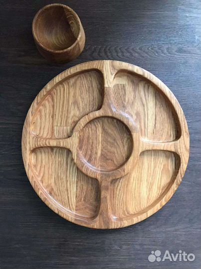 Посуда из дуба(менажница)