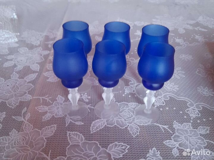 Фужеры хрустальные СССР цветные