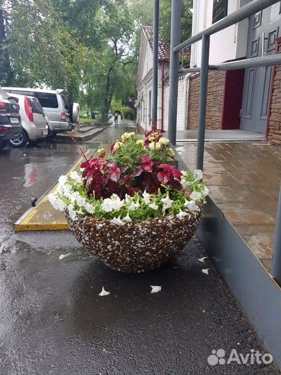 Вазон Чаша бетонный, уличный