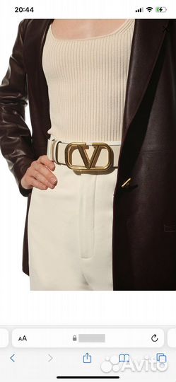 Ремень женский двусторон Valentino Vlogo Signature