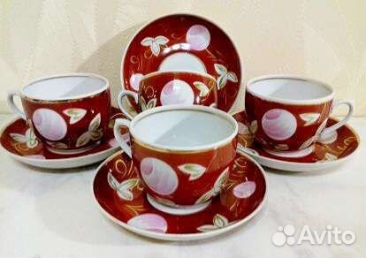 Чашки с блюдцами Вербилки 