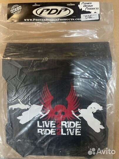 Live to ride (Брызговик для снегохода)