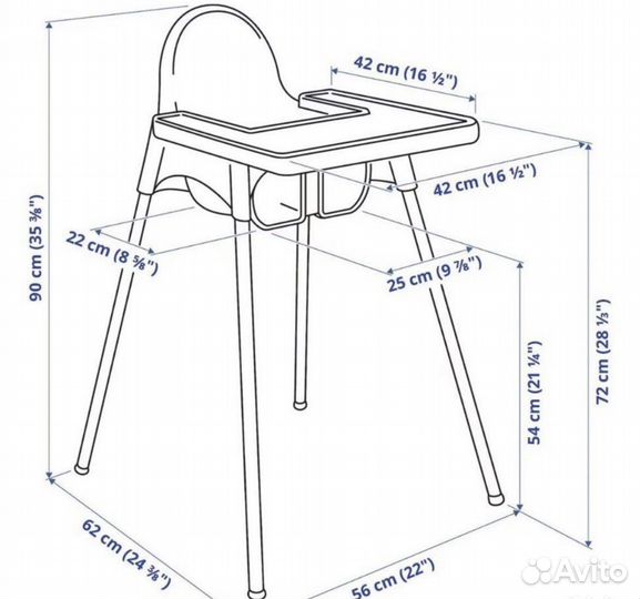 Детский стульчик для кормления IKEA антилоп новый