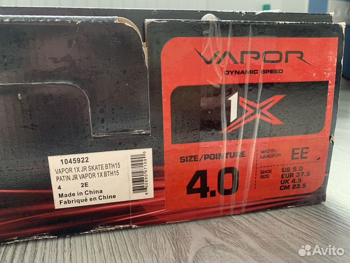 Коньки хоккейные размер 4 bauer Vapor