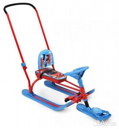 Детский снегокат с ручкой