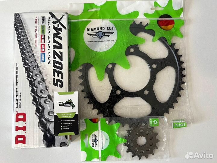 Цепь и звезды на Suzuki RF900R 1994-1998