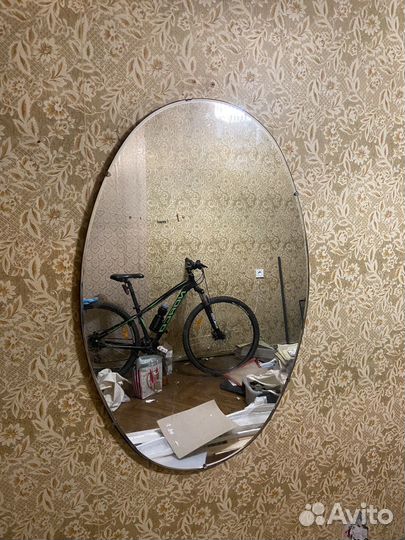 Зеркало овальное настенное СССР 120x77
