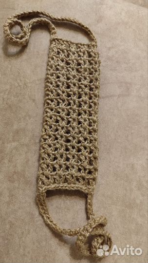 Мочалка ручной работы из джута