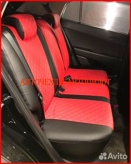 Чехлы Автопилот Hyundai Creta 1 из экокожи Ромб