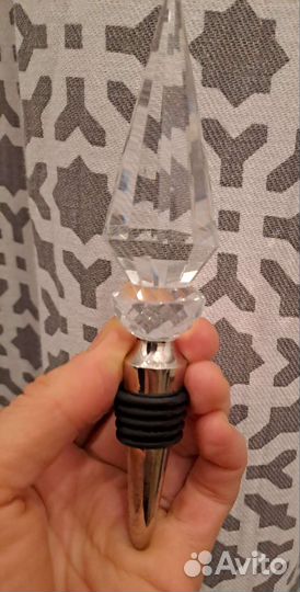 Стеклянная пробка на подарок винный набор