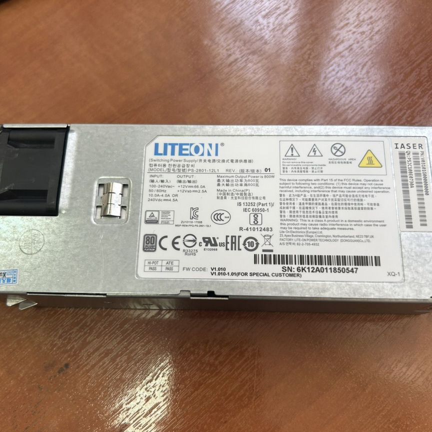 [PS-2801-12L1] Блок Питания Liteon 800wsa5212 M5
