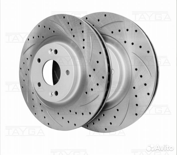 Диски тормозные передние перфорированные Оптима