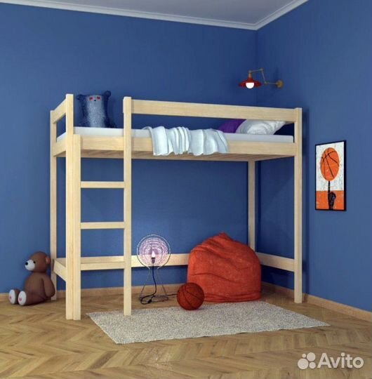 Кровать детская, чердак, 200х80