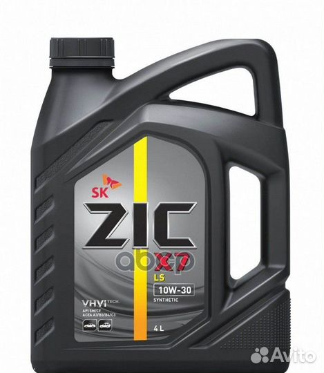 ZIC X7 LS 10W30 (4L) масло мот.синт API SN/CF