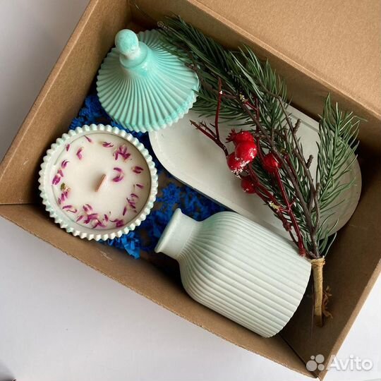 Набор из гипса, гипсовые фигуры, подарок, свеча