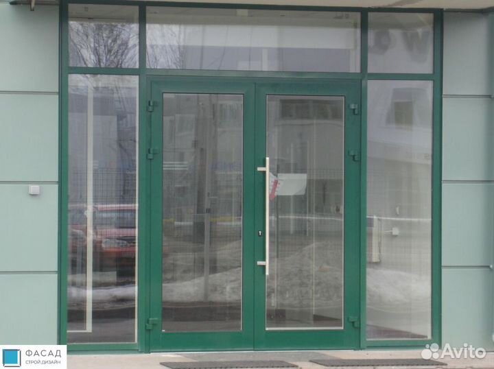 Алюминиевые двери под ключ