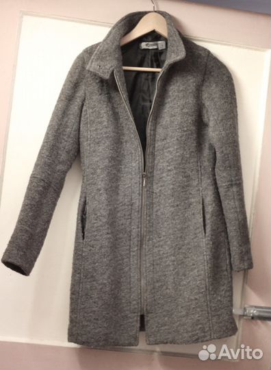 Пальто серое
