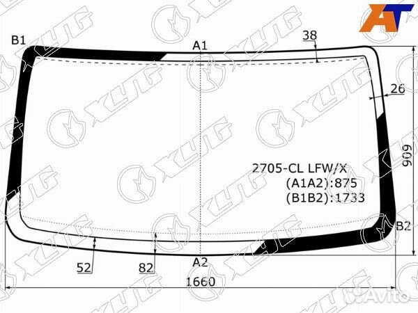 Стекло лобовое GAZ valdai