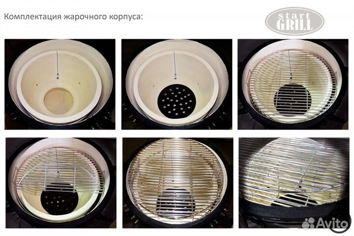 Керамический гриль-барбекю Start grill-22 черный