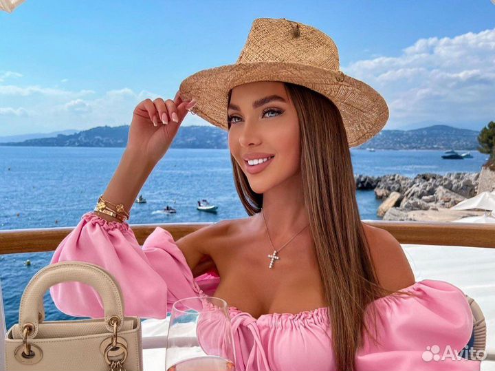 Шляпа женская соломенная