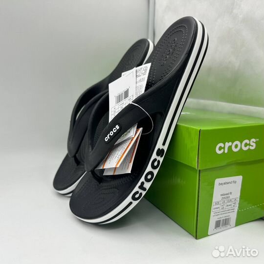 Шлепанцы crocs чёрные