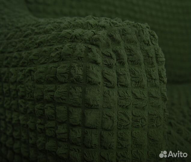 Чехлы для дивана углового на резинке, цвет Зеленый