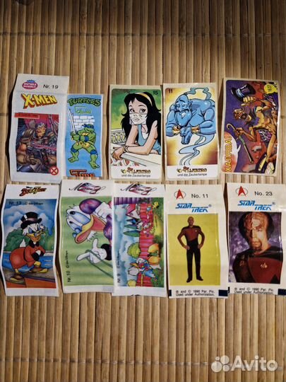 Вкладыши от жвачек цена за все