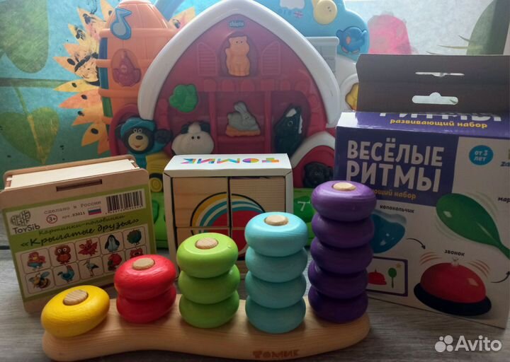 Игрушки деревянные, музыкальные