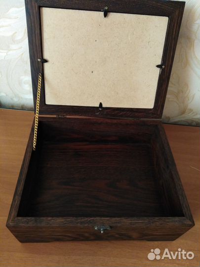 Большая шкатулка из натурального дуба