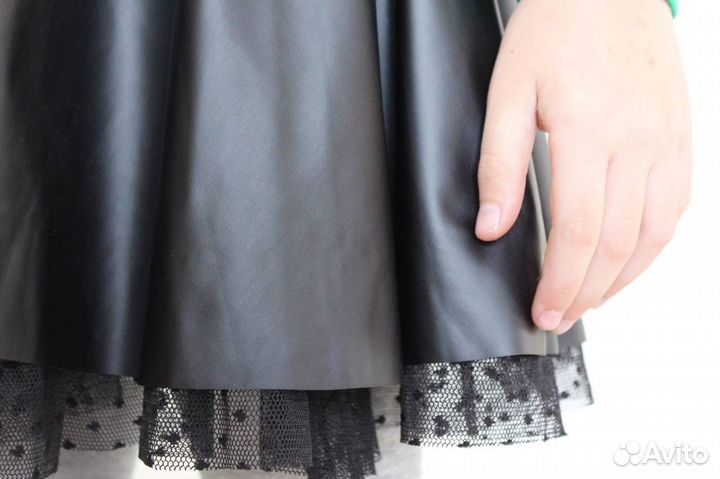 Юбка кожаная для девочки