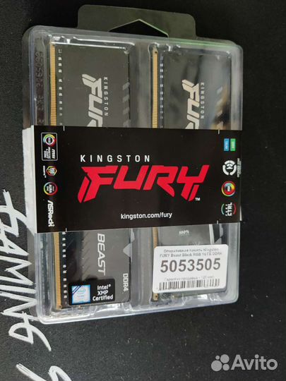 Оперативная память ddr4 16gb kingston fury beast
