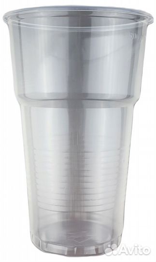 Пластиковые стаканы 500 мл прозрачные 6 шт