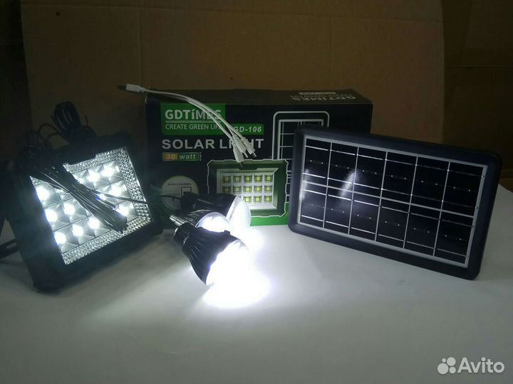 Фонарь с солнечной панелью