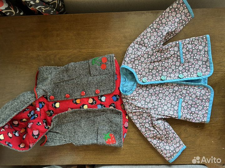 Пальто-жилетка для девочки 80