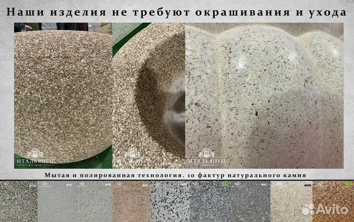 Вазон бетонный средний