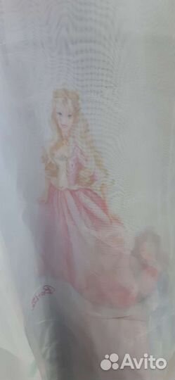 Тюль новая с лентой для крючков