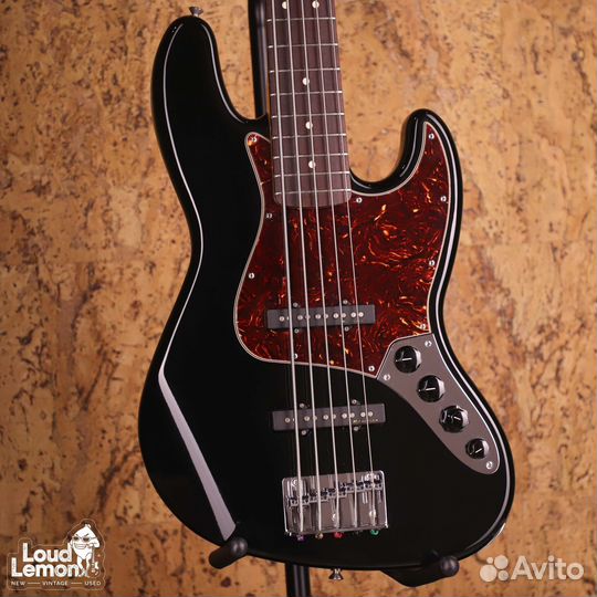 Fender Deluxe Active Jazz Bass V Black 2008 Mexico