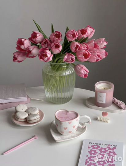 Чайная пара с сердечками новая